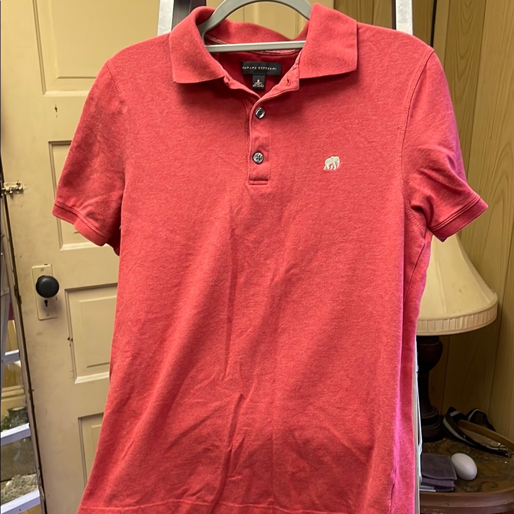 Banana Republic Red Polo Shirt Classic Design